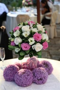 flowers wedding italy  castle borgia